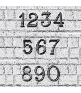 Numero de porte de maison en fer noir, chiffres de 0 a 9